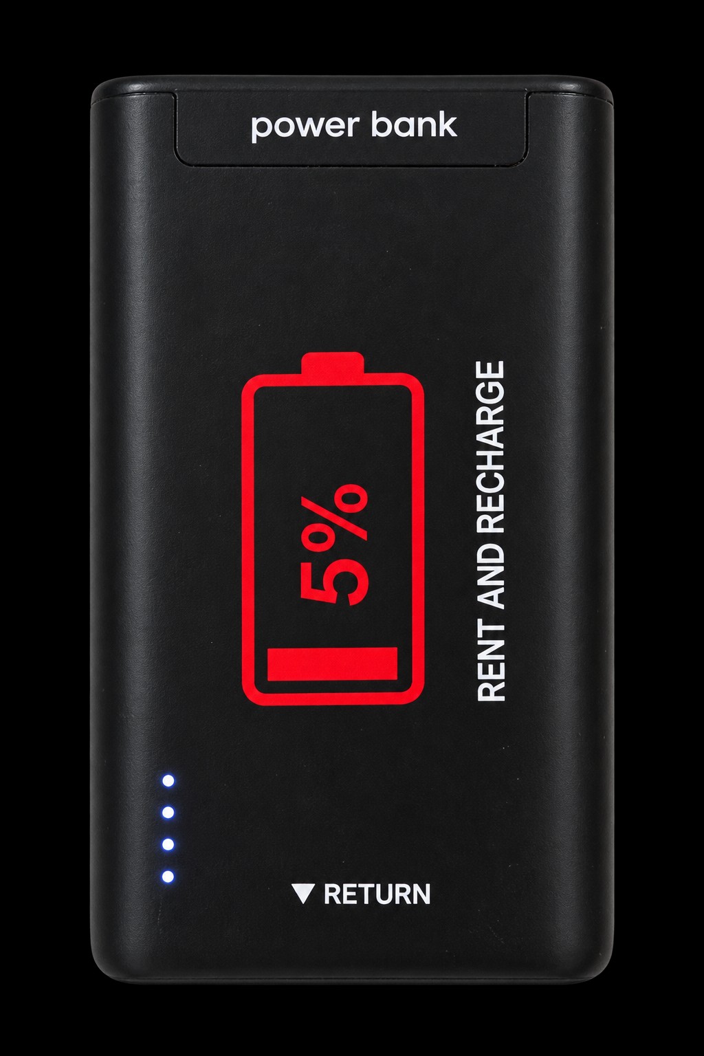 Front view of Rent and Recharge power bank